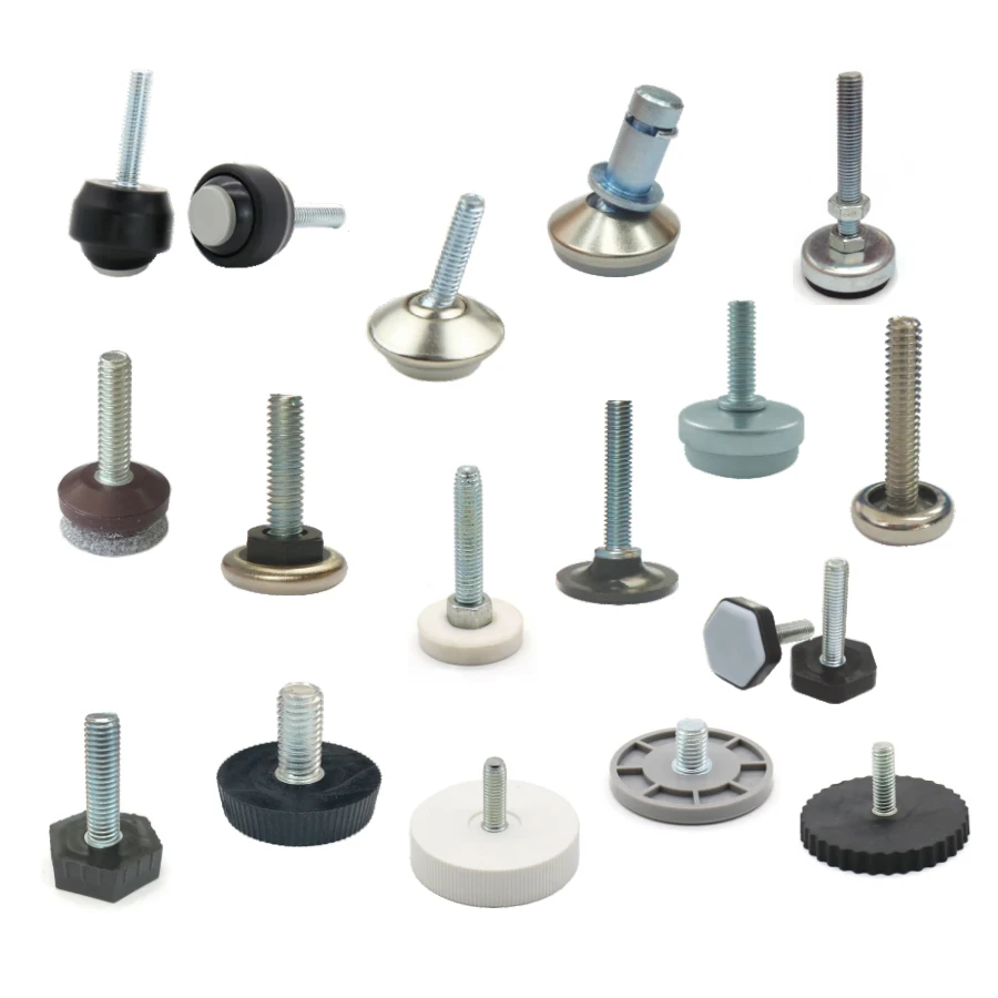 Customized 12 Multi Series 1000 Different SKUs Adjusting Adjustable Stud Mount Furniture Refrigerator Level Leveler Leg Feet