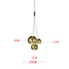 Golden 3-head pendant light