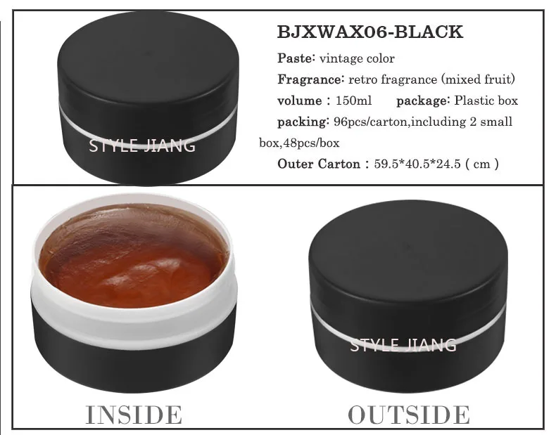 150ML Strong Hold Men Hair Wax Gel Firm Edge Control Hair Pomade Hair Styling Products
