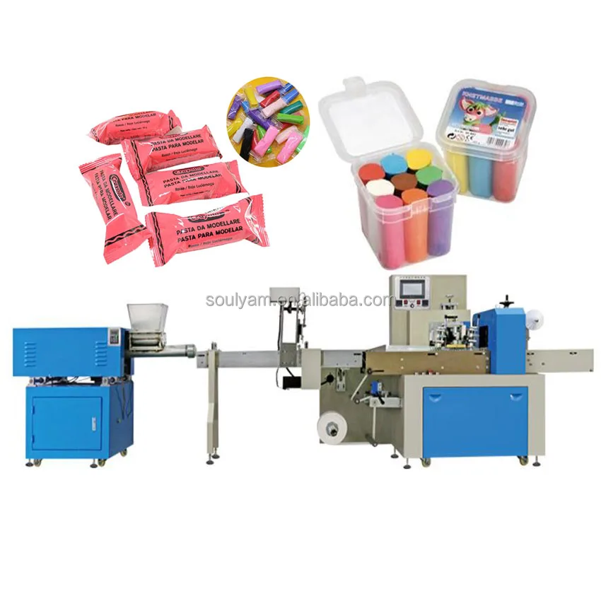 Plasticine Extruder Packing Machine for Kids Light Clay Homemade Modelling Clay Strips Set