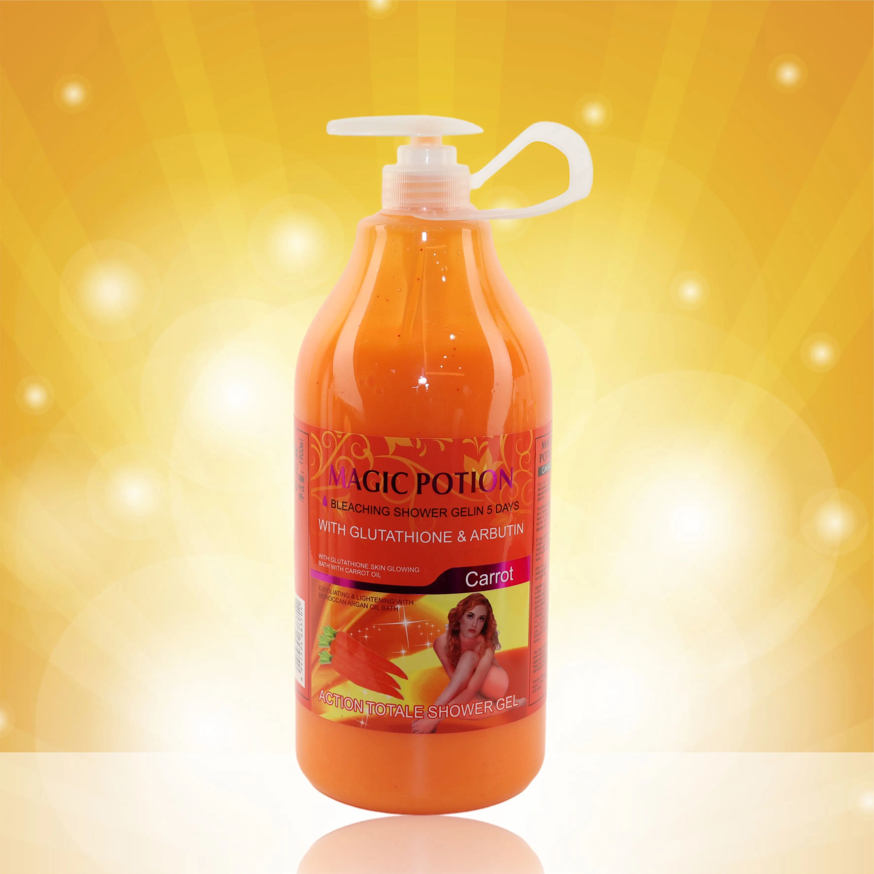 Custom Private Label Magic Potion Whitening Body Wash Organic Rose Gold