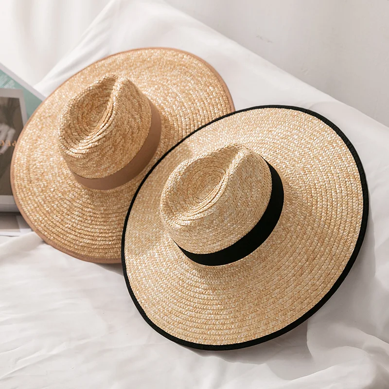Summer Men Women Classic Straw Sun Beach Hat Wide Brim  display picture 2