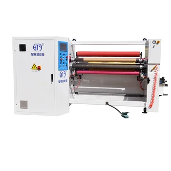HJY-FJ02 Double shafts tape rewinding machine with auto labelling function