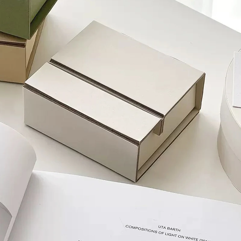 Hot Cost Saving Biodegradable Custom Logo Premium Packaging Grey Board  Two Pieces Assemble Folding Rigid Jewelry Gift Box