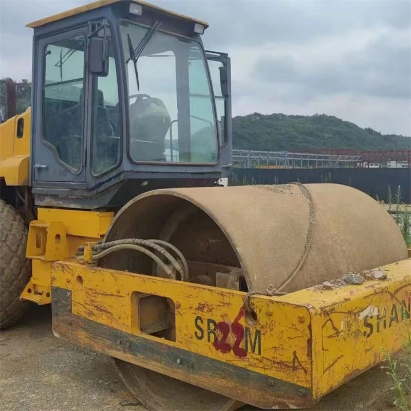 USED ROLLER COMPACTOR  20 TON  SR22MPA  HYDRAULIC VIBRATOR  COMPACTOR USED ROAD ROLLER  CHEAP PRICE USED DOUBLE DRUM ROLLER