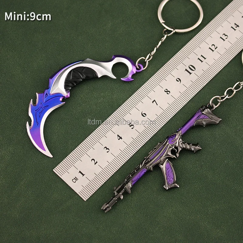 Most Popular New Products 9cm Keychain Valorant Knife Zinc Alloy