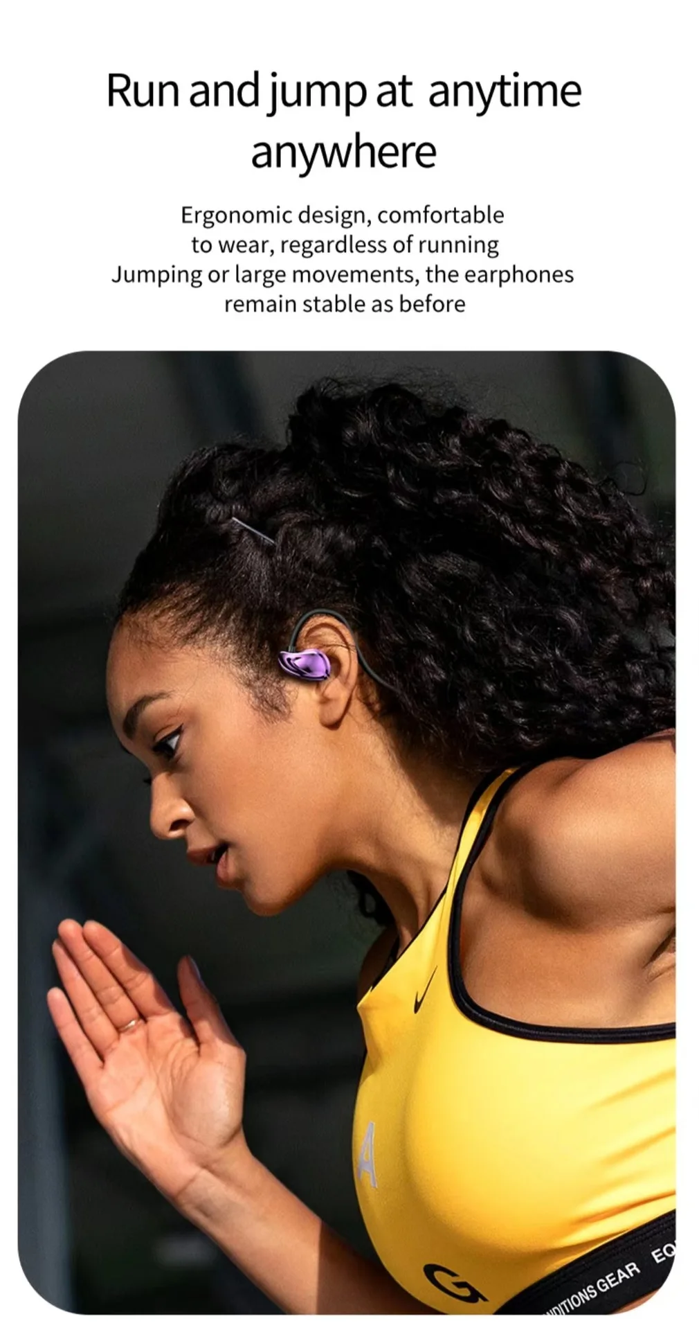 TWS Ture Wireless Earbuds KM-A60 Air Bone Conduction Comfortable on Ear Headphone