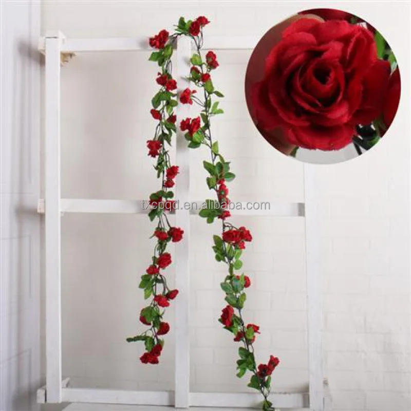 Mfl439 Floral Craft Lifelike Hanging Silk Flower Garland Artificial