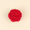 สีแดงสด-กลีบดอกกุหลาบกลม (มีฐานดอก)
