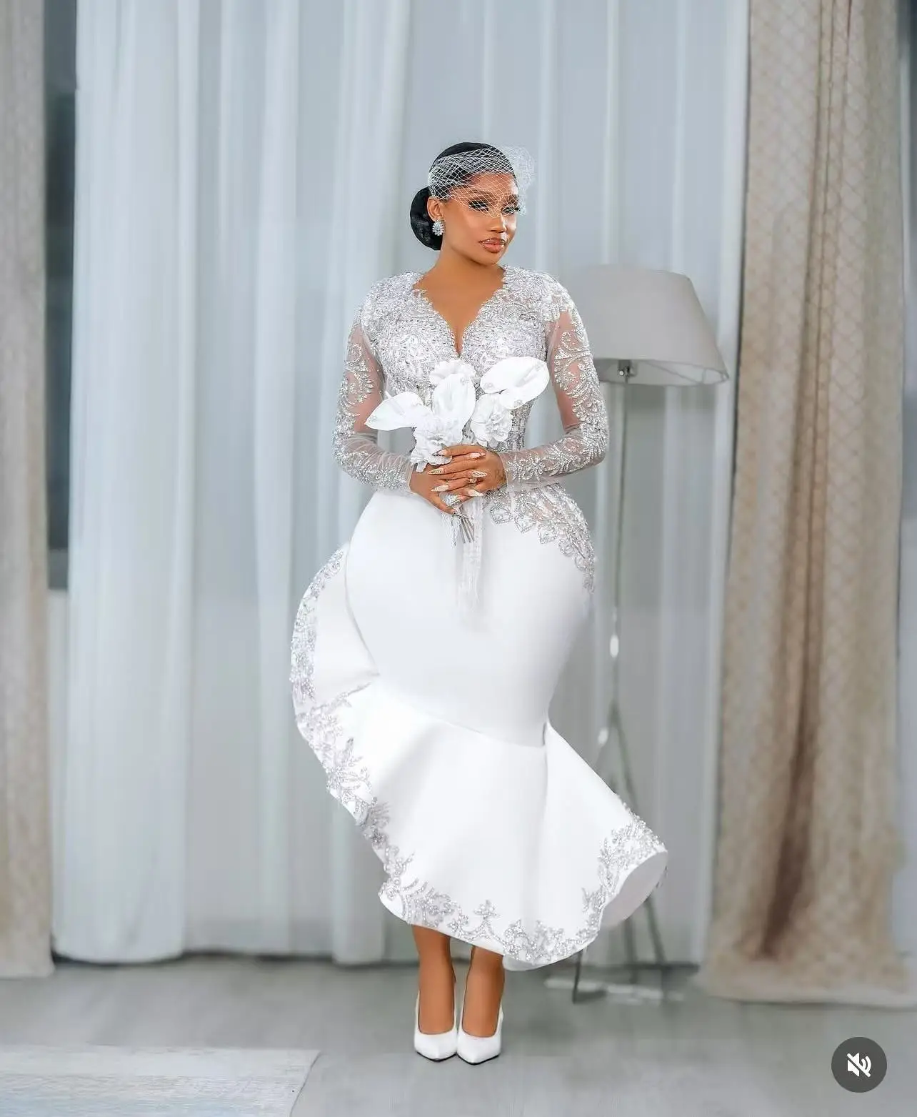 sachin and babi light blue dress 9 Timeless Lace Wedding Dresses For The Classic Bride