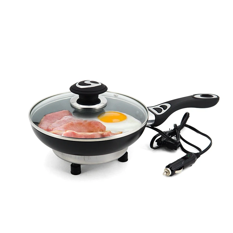 RoadPro 12V Power Supply Portable, Travel Frying Pan with Non-Stick Surface