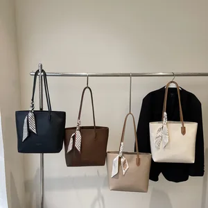 New Fashion High-capacity PU Leather Tote Bag Ladies Shoulder Crossbody Pouch with Zipper Closure Summer Handbag for Women