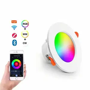 RSH Smart Downlight Led Spot Ceiling Downlights Music Voice Control Tuya Wifi Dimmable Indoor Lighting RGB+CW+WW