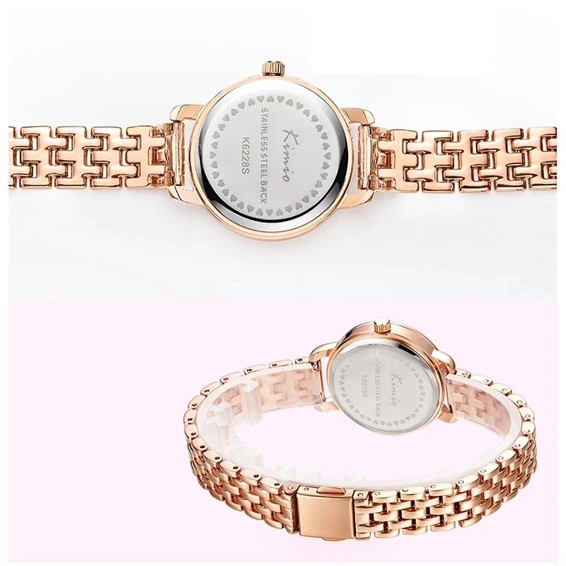 KIMIO K6228S New Style Women Unique Quartz Watch Steel Strap Water Resistant Watch Fancy Minimalist Comely Leisure Watch Design