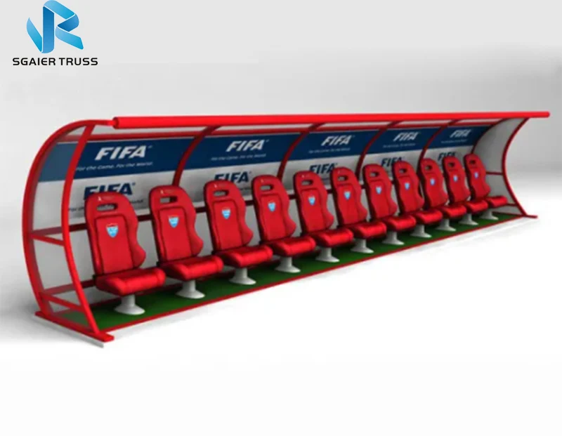 Sgaier Portable Steel/Aluminum School/Stadium/Soccer Substitute Bench Seat with Wheels Customizable Size