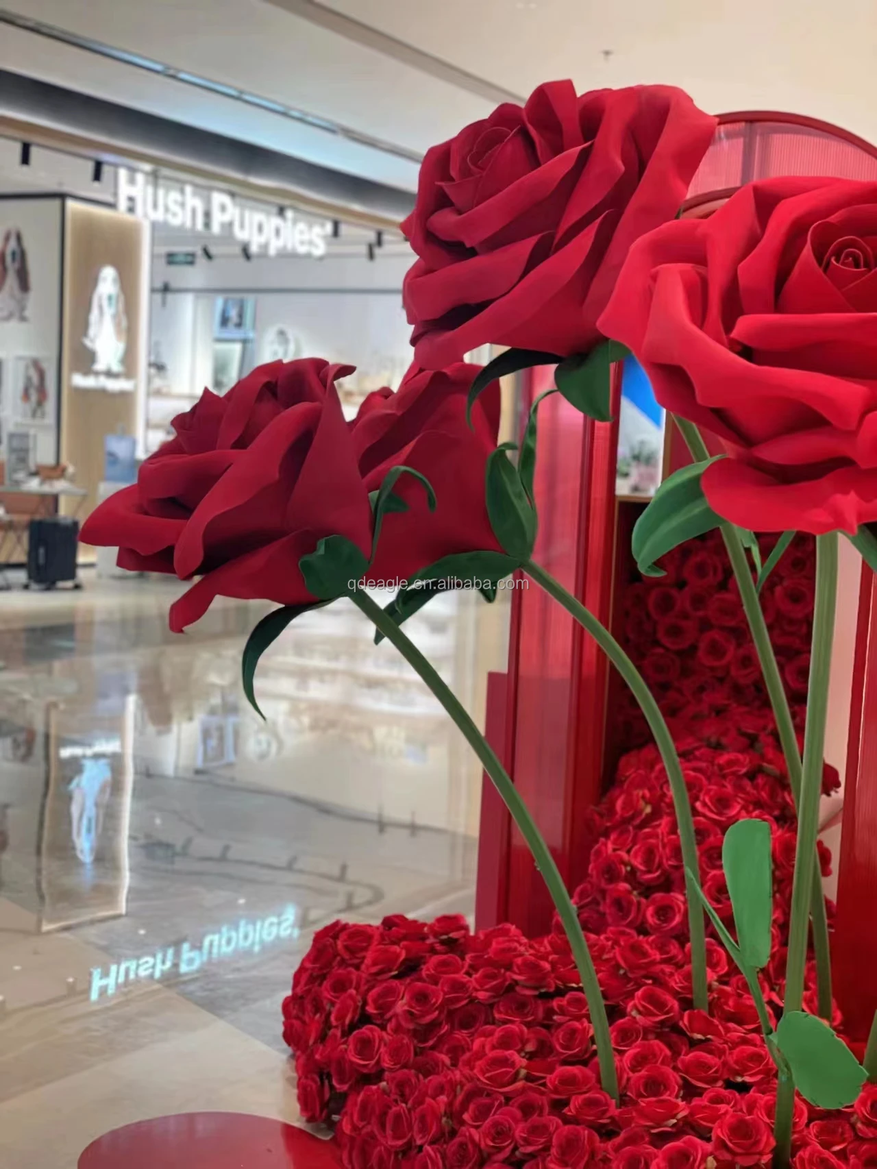 Free Standing Flowers Artificial Eva Rose Event Decor Equipment Giant