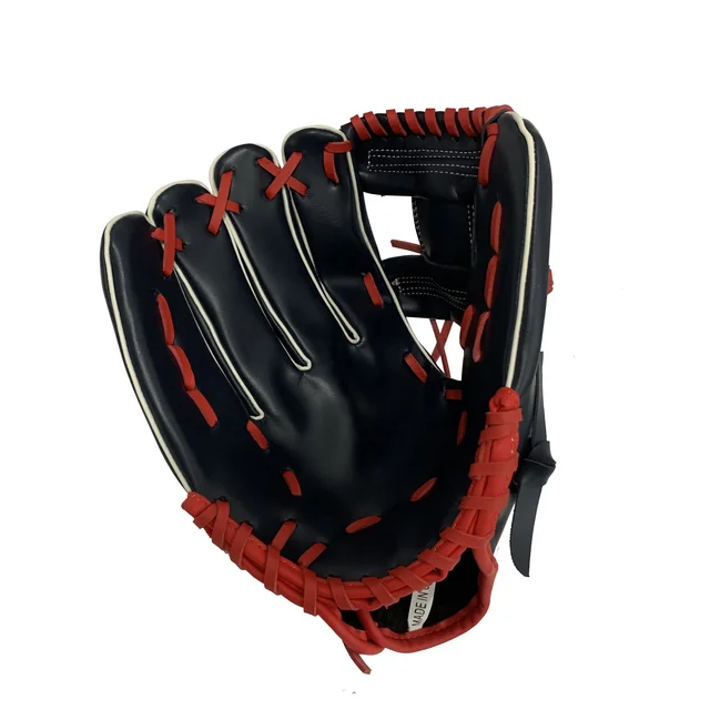 Sports Batting Gloves with Baseball PU Leather Left Hand Catcher's Mitt 9.5"/11.5" for Kids Youth Adults