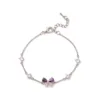 Colorful butterfly bracelet silver