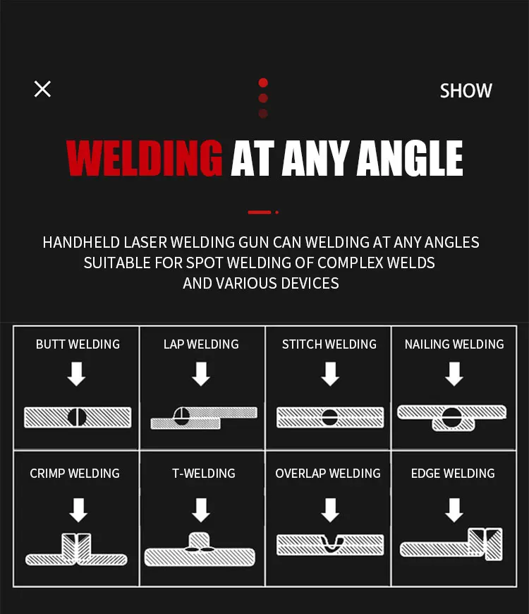 Handheld laser welding machine 4 in 1 multifunctional small machine cutting welding rust removal cleaning welding factory