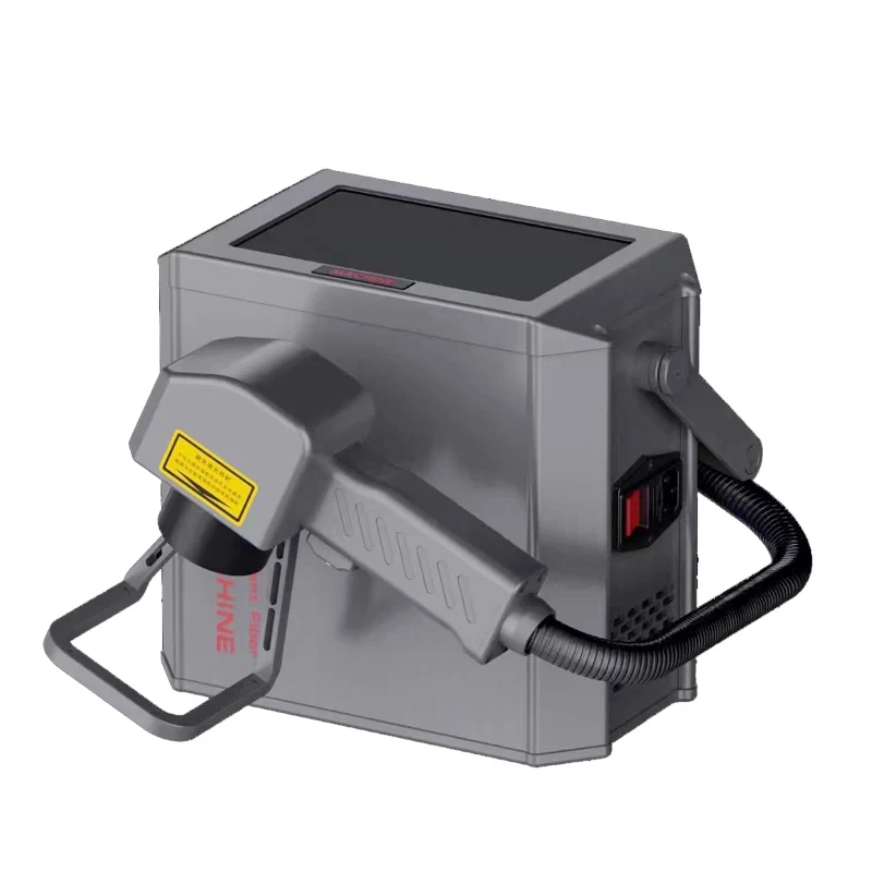 Expire Date logo Deep Coding Portable Fiber Laser Marking Machine for Metal Plastic Glass Cable Wire Tube