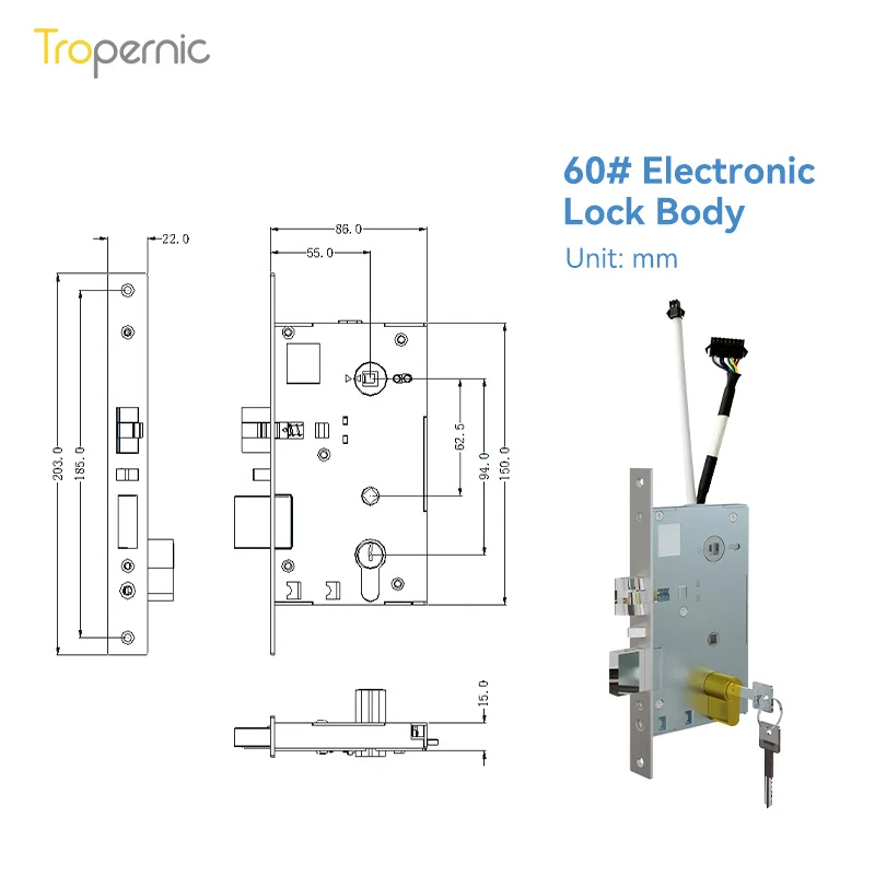 Simple Steel Door Handle Mortise Digital Free Shipping Outdoor Smart Card Rfid Hotel Lock