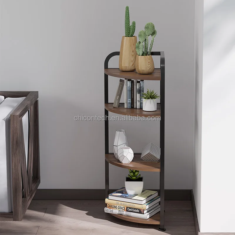 Shelf Storage Holders 4 Tier Corner Display Rack Multipurpose Shelving