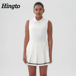 New Design Polo Sleeveless Shirts Tennis Skirt Running Fitness Slim Lift Sports Skirt Sets High Quality Outdoor Tennis Golf Wear