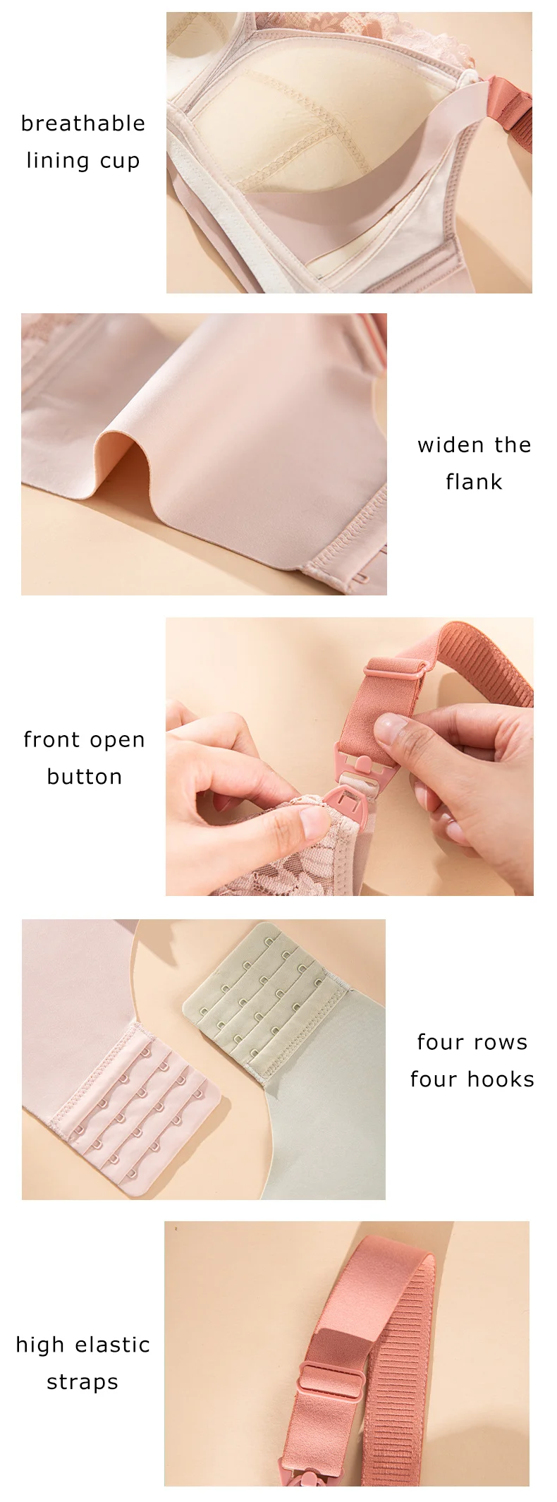 Plus Size 38 40 42 44 46 Wholesale Comfort Traceless Latex Cup Big