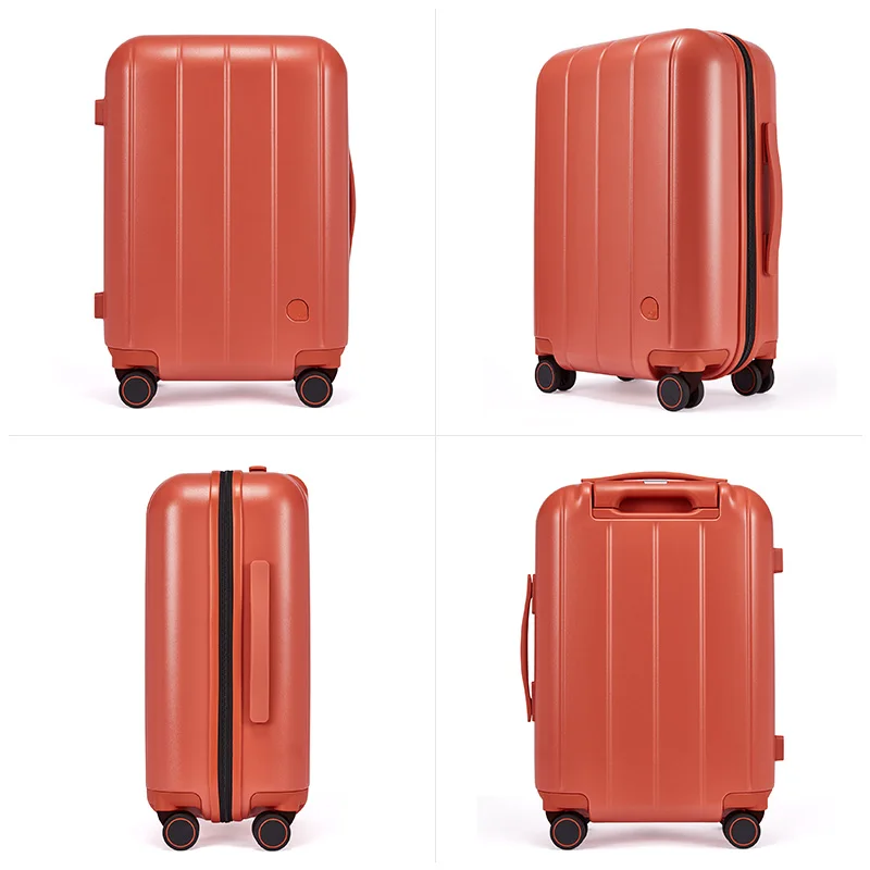 Lightweight New Design Simple Korean Style Trolley Zipper Travel Luggage Bag Wholesale Wheeled Rolling Cabin Luggage Suitcase