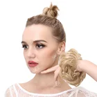 Hair Bun Elastic Curly Wholesale Afro Ponytail Scrunchies Hair Piece Band Fake Messy Synthetic Hair Chignon Bun Extensions Hairpiece