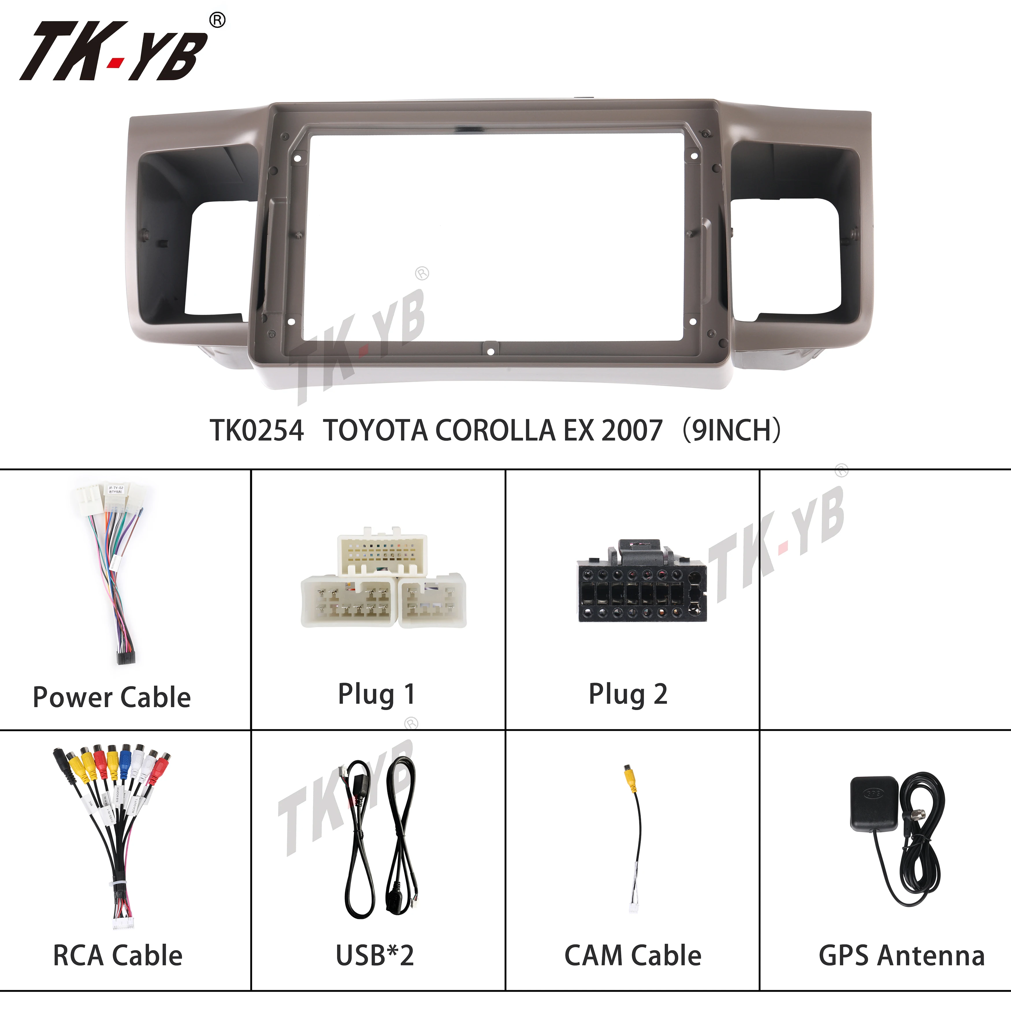 Android Dvd Car Player Radio Video Plastic Frame Bracket Fixing Panel Interface Dashboard Stereo Adapter Kit for Toyota Corolla