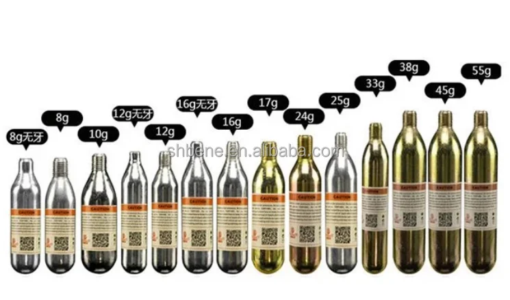 product high pressure 8g 12g 16g 25g co2 cartridge industrial gas  food grade durable steel cylinder for inflator and cream charger-3