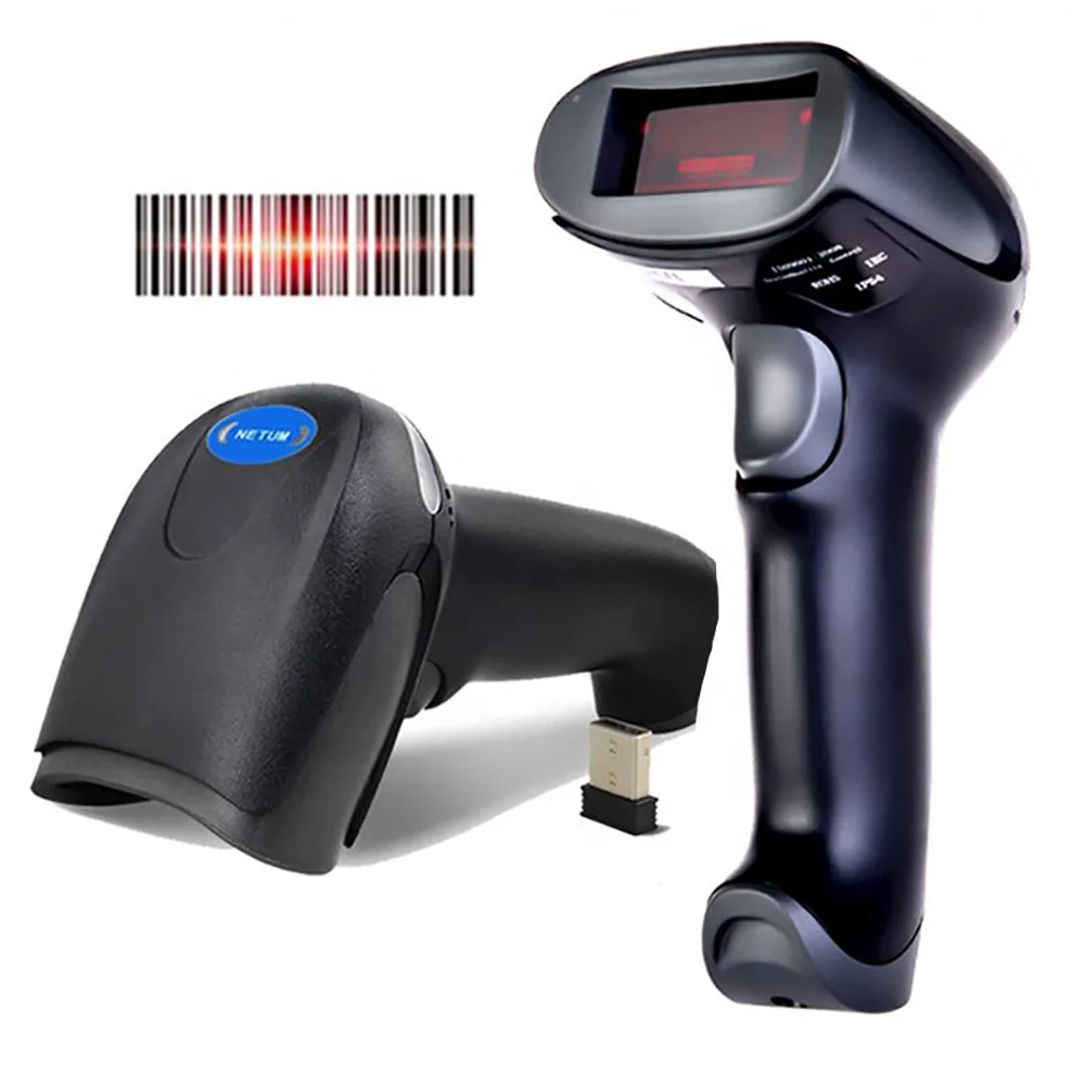Laser CCD Warehouse Express Wired USB Barcode Scanner 2000Mah Handheld 1D 2D QR Wireless Barcode Scanner
