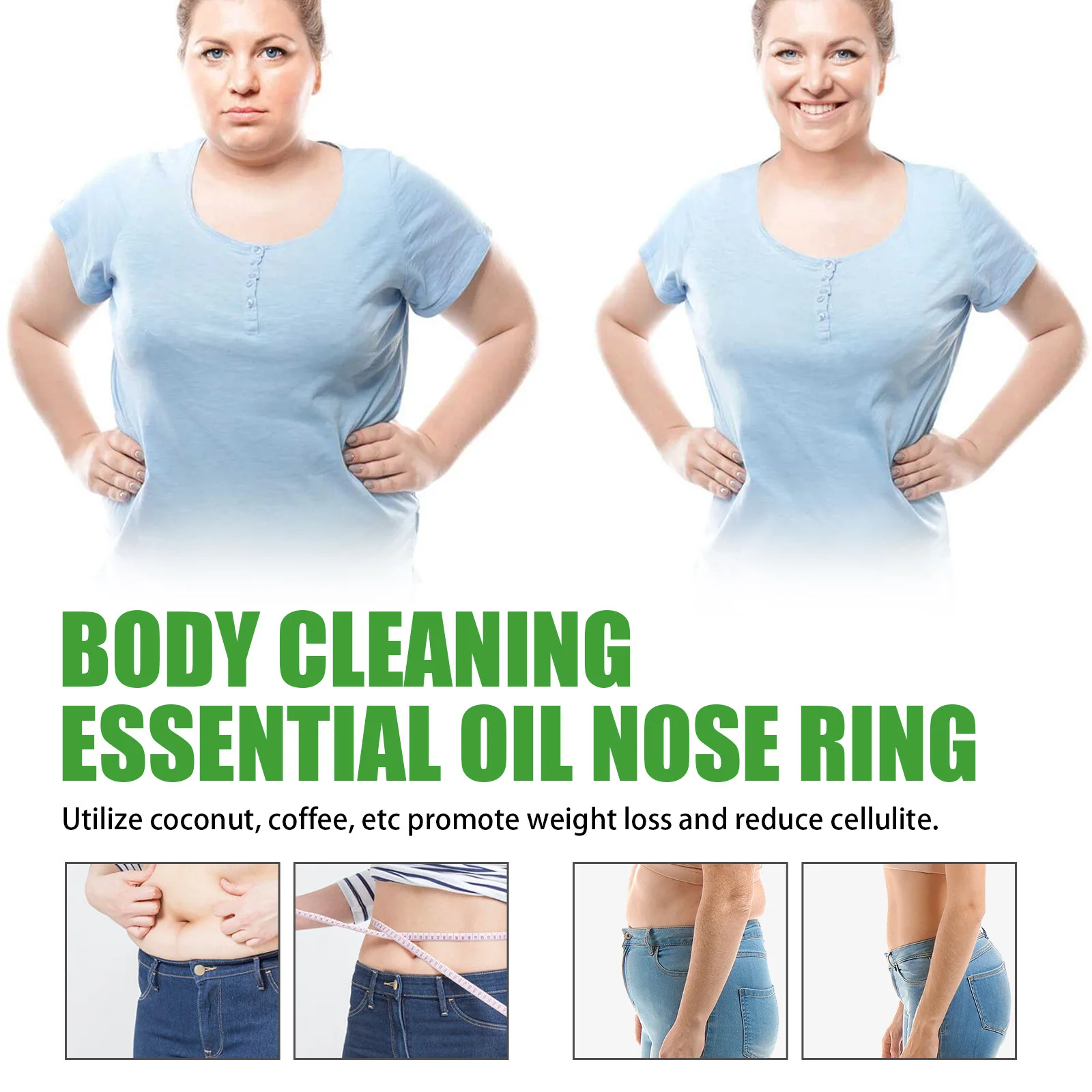 Eelhoe Body Care Essential Oil Nose Ring Tightens Body Skin Shapes Body Curve Essential Oil Nose