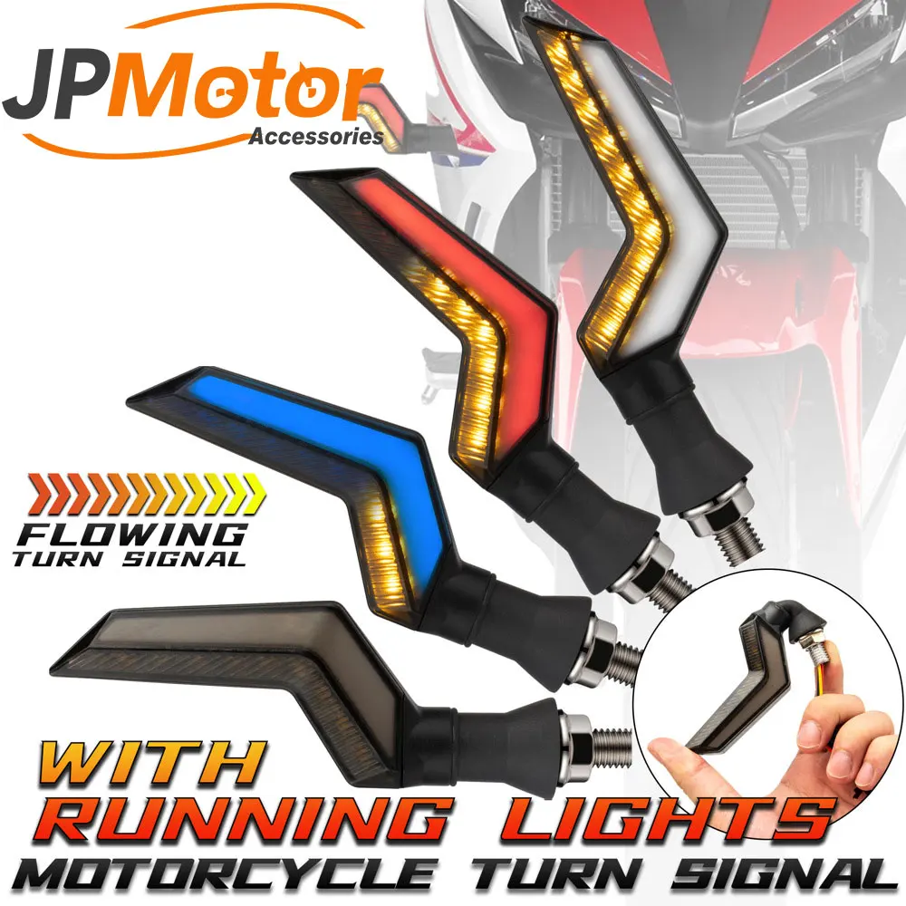 Светодиодный сигнал поворота для мотоцикла водонепроницаемый универсальный фонарь с желтым лезвием 2
