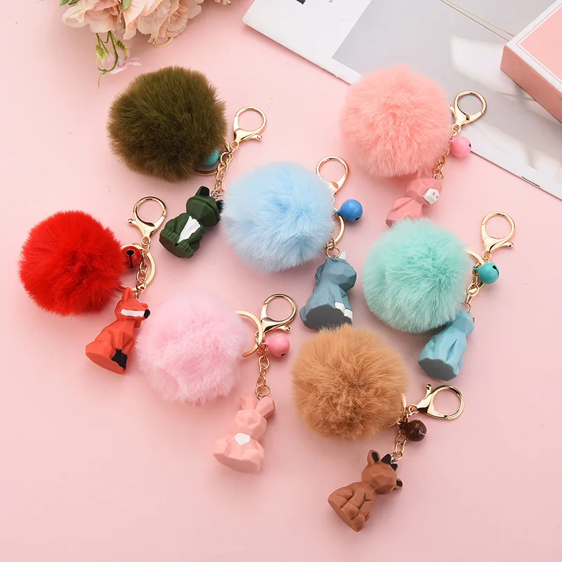 Accessories, Unicorn Pom Pom Keychain