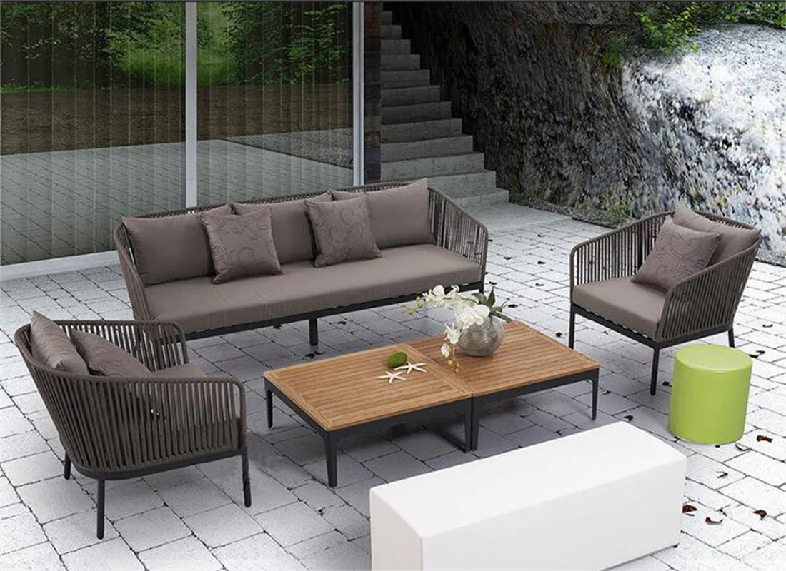 New Arrival Modern Style Outdoor Furniture Sets Ratan Rope Patio