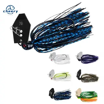 CHEERY 6 Colors Chatterbait Blade Jig Lures Noise Vibration Swim Jig Anti Hang up Fishing Bait for Lake River Sea Bass Walleye – Metal Jig – view 2