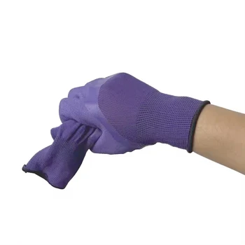 Custom logo manufacturer nitron latex for touch screen custom gardening microfiber gloves safety gloves for work