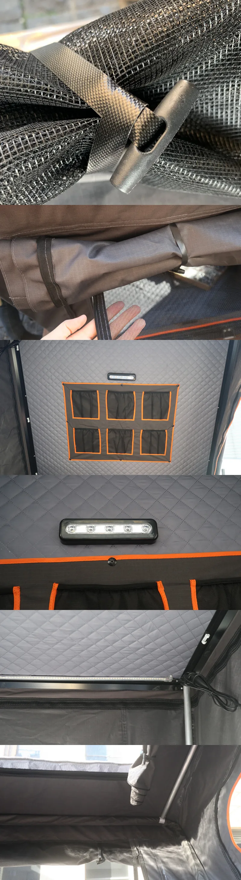 Remaco Outdoor Camping Rhombus Roof Top Tent With Ac Port,Clamshell