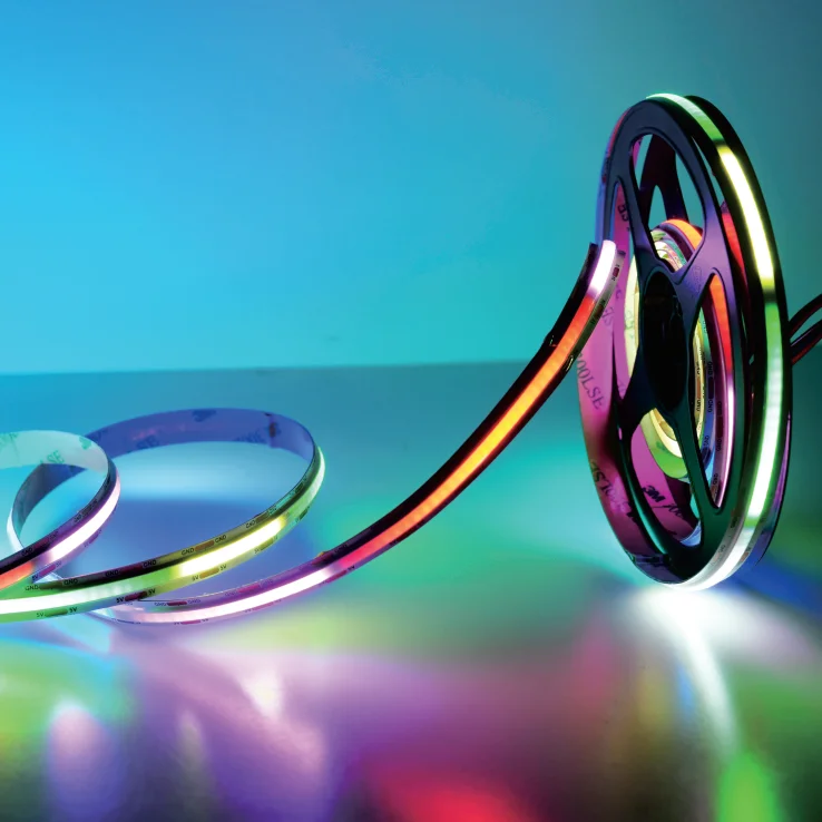 Magic Dream Color FCOB 5V 12V 24V WS2812b SK6812 WS2811Dam Type Addressable RGB RGBW RGBIC COB LED Strip Light