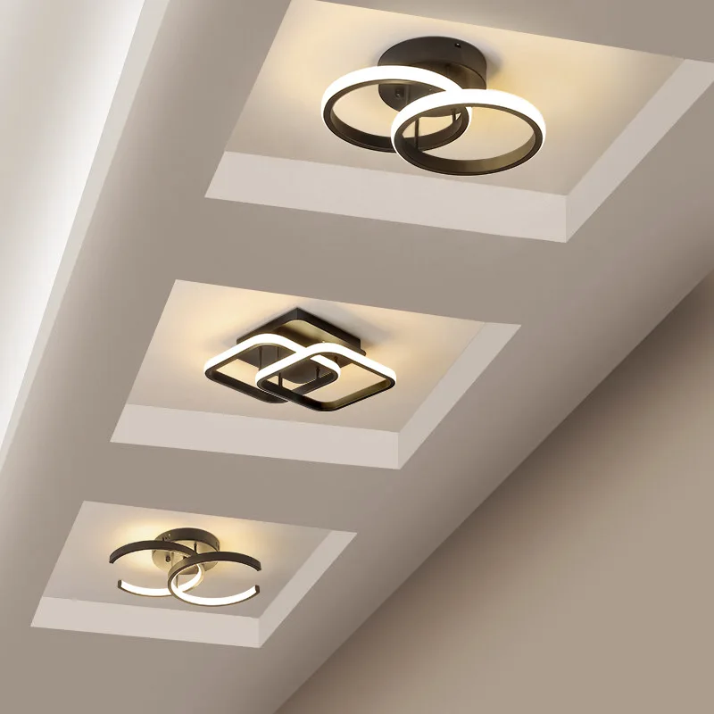 Hot Sale Simple Corridor Lamp Hall Entrance Porch Balcony Small LED Ceiling Lights Cloakroom Acrylic Fixture Lights