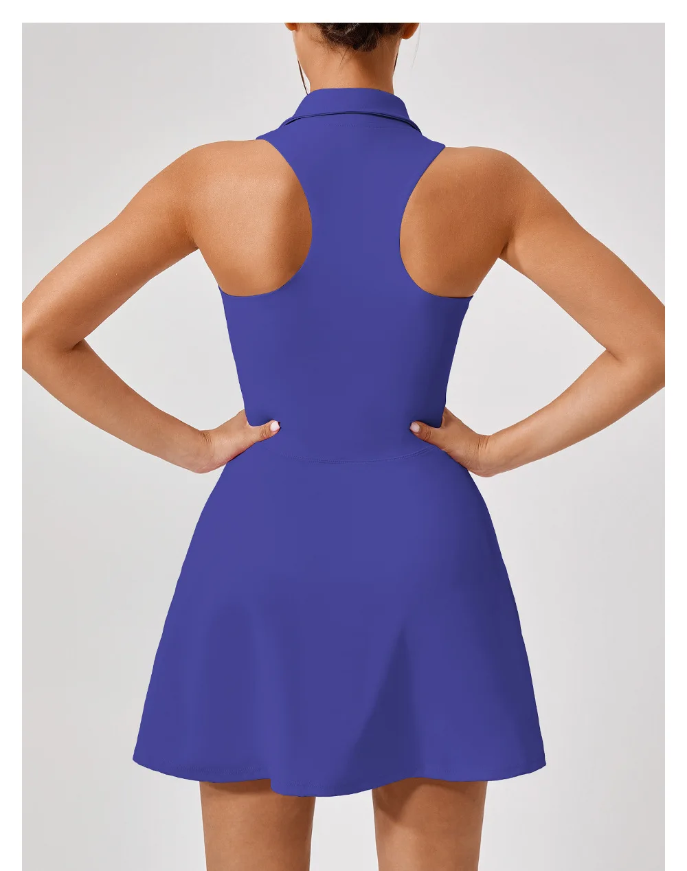 Women's Athletic Tennis Golf Dress Shorts Pickleball Exercise Workout  Athletic Dresses Custom Team Long Zipper Top Skirt Style
