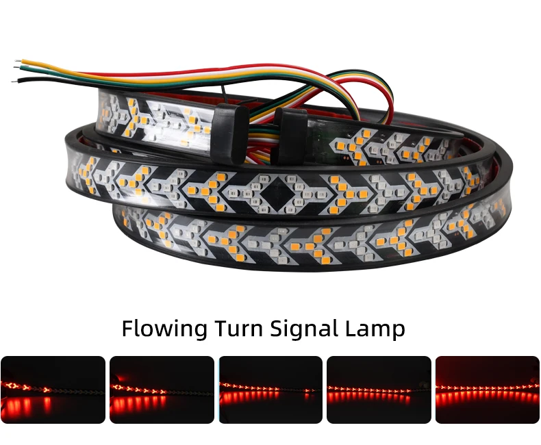 Rms Rear Flashes 12V-24V 1m 1.5m 2.4m Car Brake Turn Signal Flexible LED Strip Warning ...