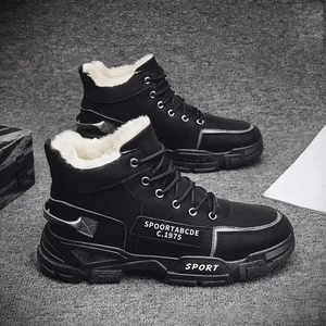 High Quality Breathable High Top Shoes for Men British Workwear Shoes Short Boots Thick Sole Waterproof Anti Slip Casual Shoes