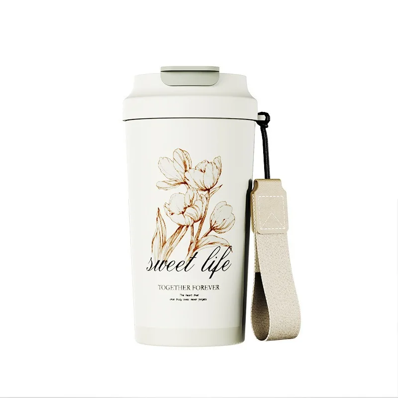 Portable 12 oz Customizable Logo Glass Straw Cup Travel Back to School As Gift Coffee Tea Usage