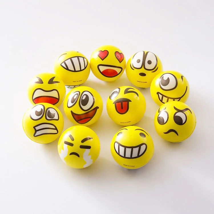 Funny Emoji Faces Ball Anti Stress Stress Relief Toy Balls - China
