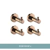 4 single robe hooks
