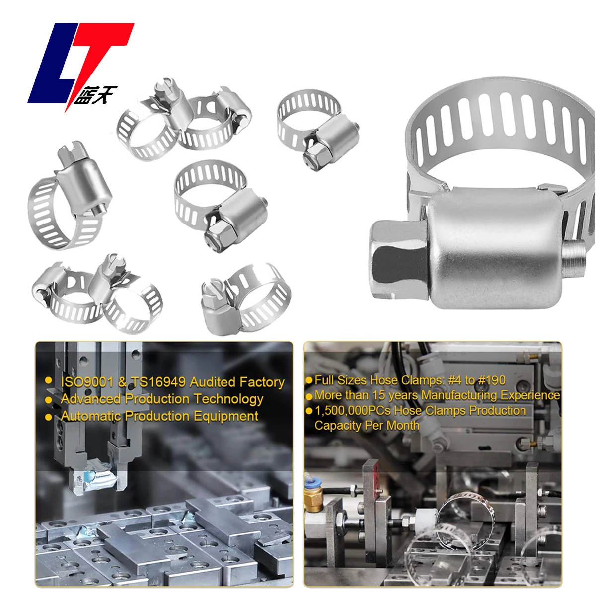125 Stück Edelstahl Schlauchschellen-Set – 10 Größen 6–28,6 Mm Inkl. Zange | 304 Edelstahl, Korrosionsbeständig