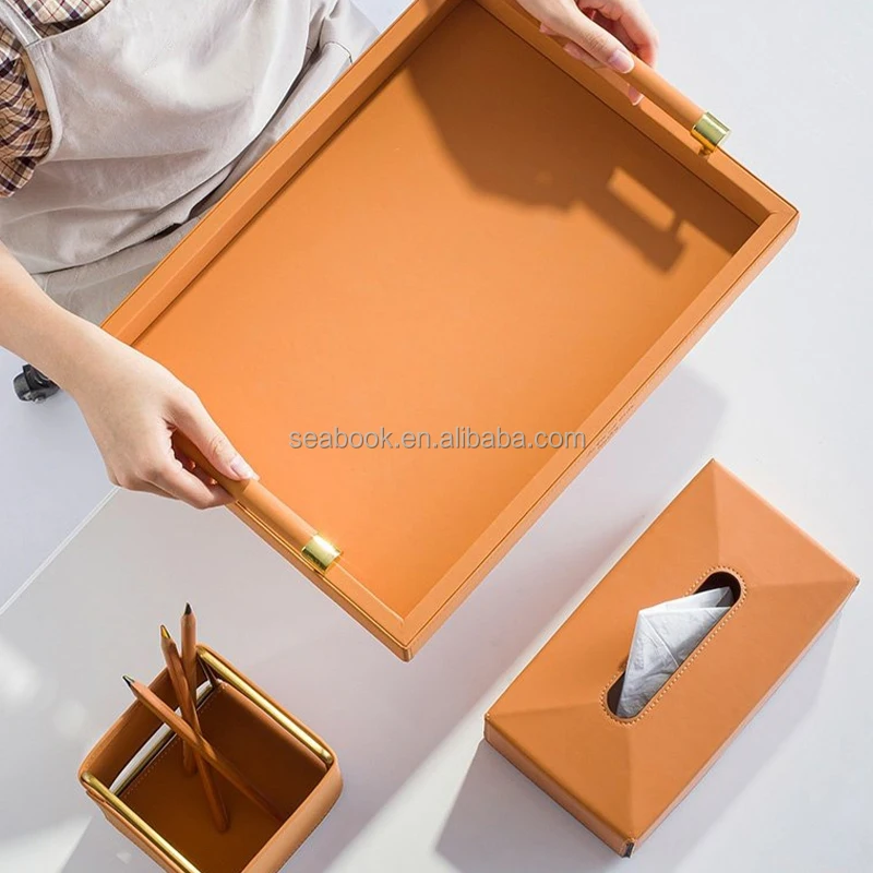 Leather Desk Set desk Setsoffice Setdesk Accessories Desktop